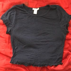 Navy Crop Top